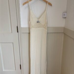 ASOS Cream Crochet Maxi Dress